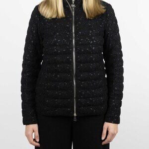 Moncler RUNWAY Black Wool Lace Outer Fabric Down Lined Jacket XS